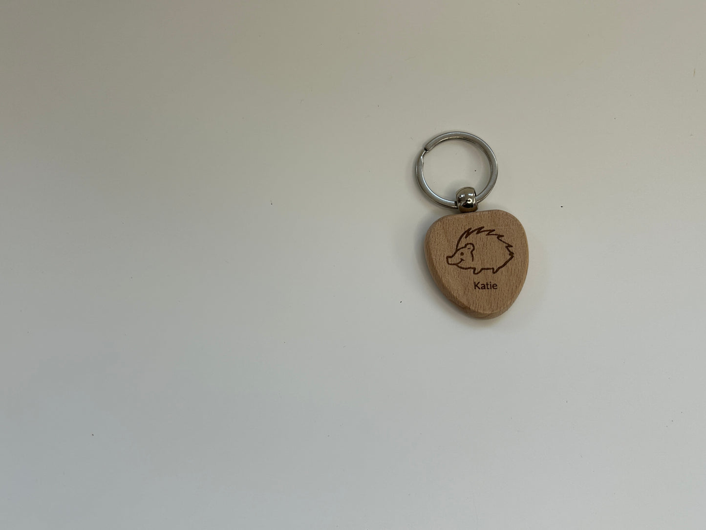 Personalised beech keyring